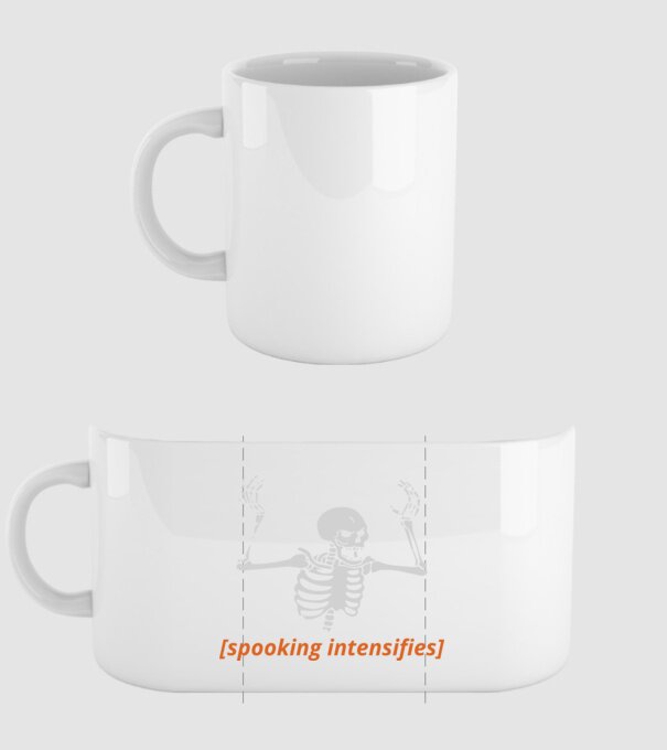 Spooking intensifies model alb pe tricou