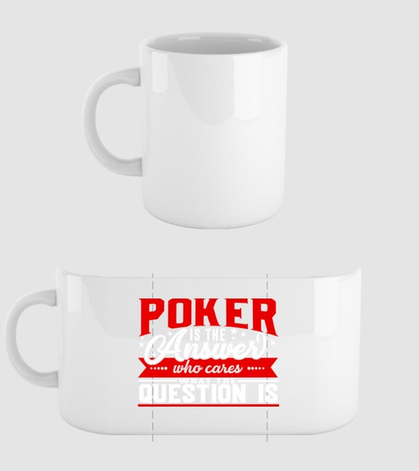 Sport is the answer JUCĂTOR POKER model alb pe tricou