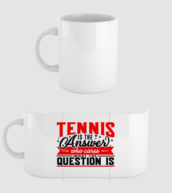 Sport is the answer JUCĂTOR TENIS model alb pe tricou