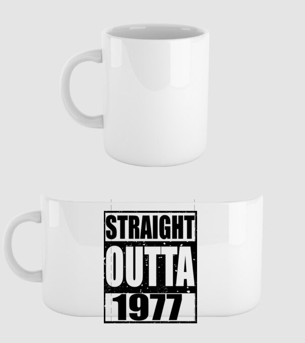 Straight Outta - 1977 model alb pe tricou