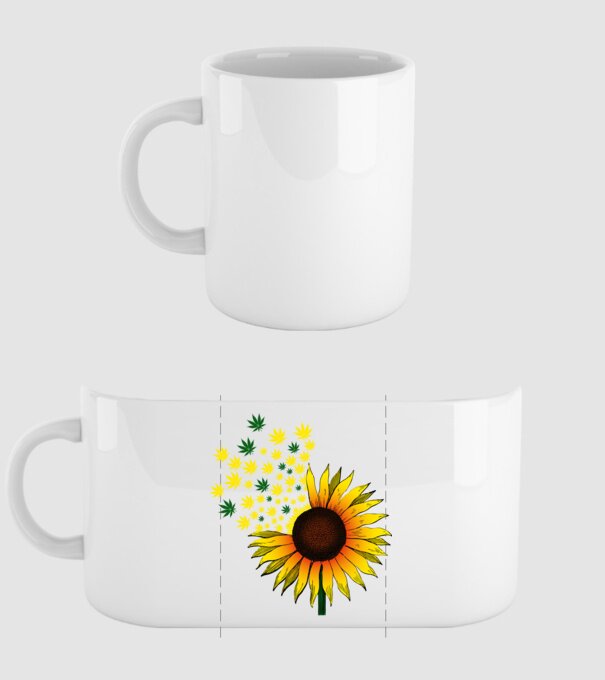 Sunflower Weed model alb pe tricou
