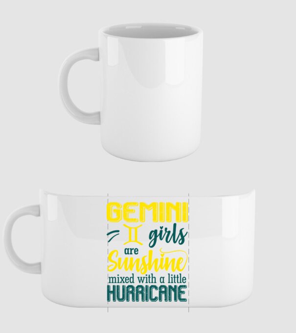 Sunshine with Hurricane GEMINI model alb pe tricou