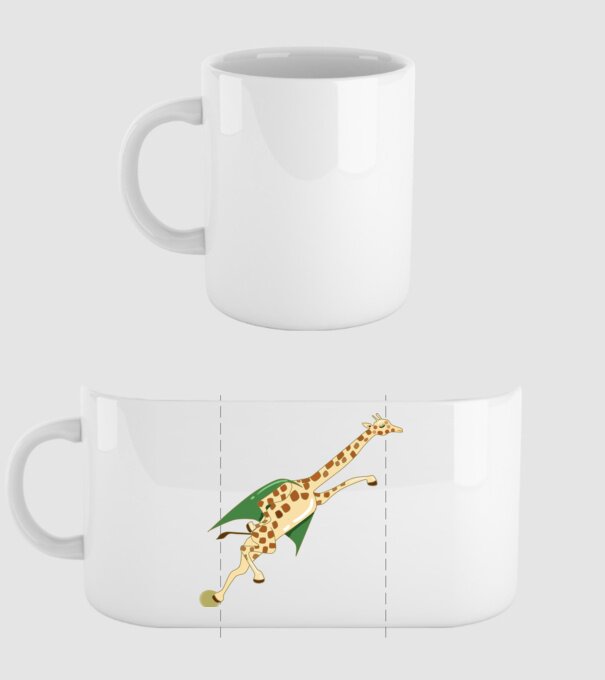 Girafă Super model alb pe tricou