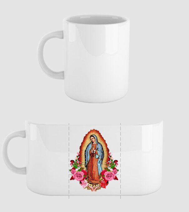 Fecioara Maria model alb pe tricou
