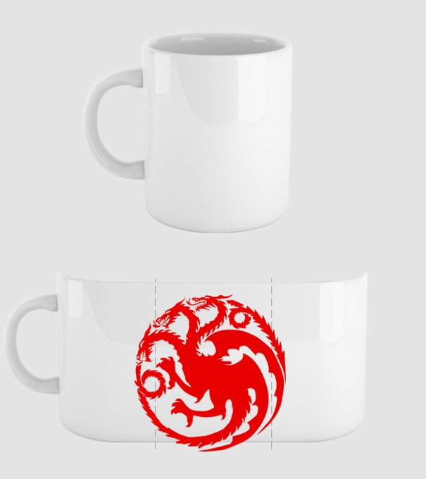 Targaryen model alb pe tricou