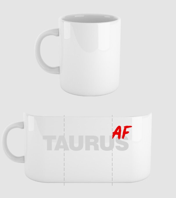 TAURUS as fuck model alb pe tricou