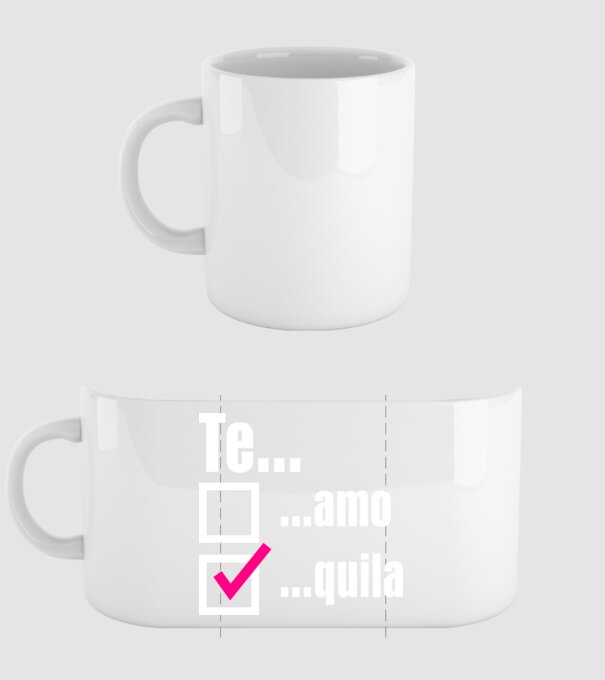 Te...quila model alb pe tricou