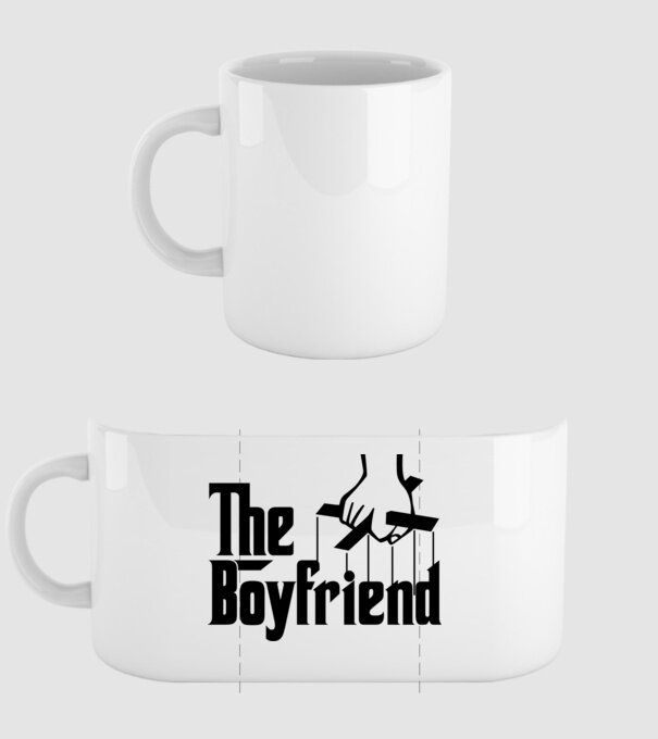 The Boyfriend model alb pe tricou