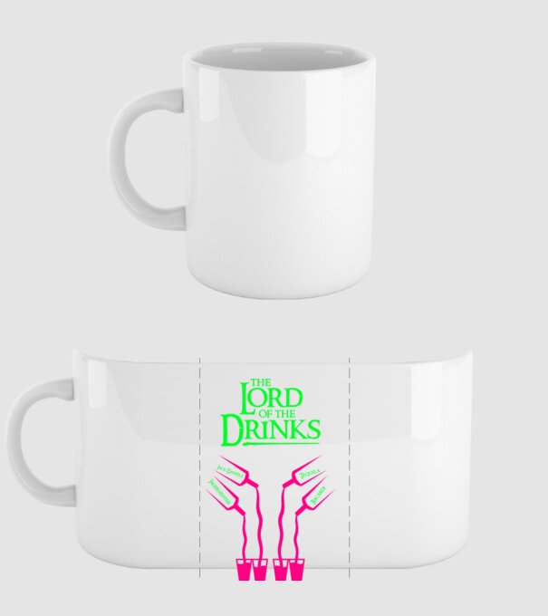 The Lord Of The Drinks model alb pe tricou
