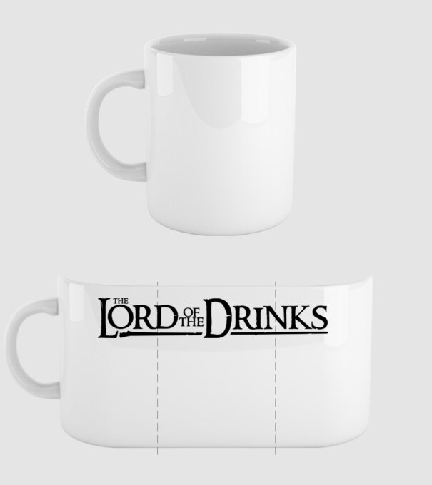 The Lord Of The Drinks model alb pe tricou
