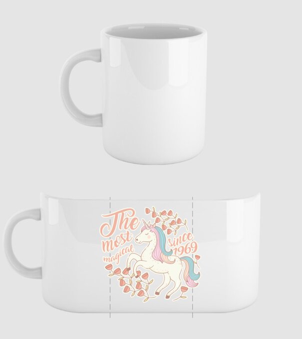 The most magical unicorn 1969 model alb pe tricou