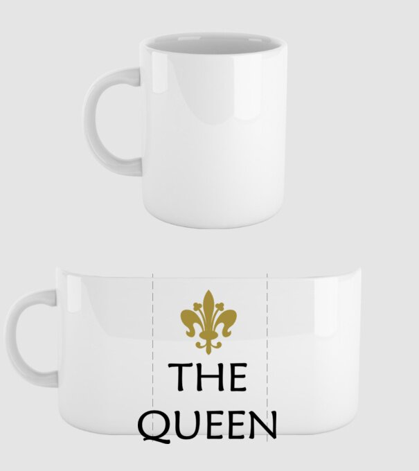 The Queen model alb pe tricou