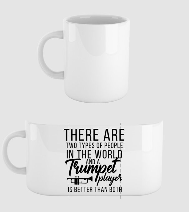 There are two types of people...trumpet model alb pe tricou