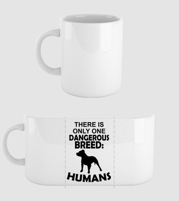 There is only one dangerous breed model alb pe tricou
