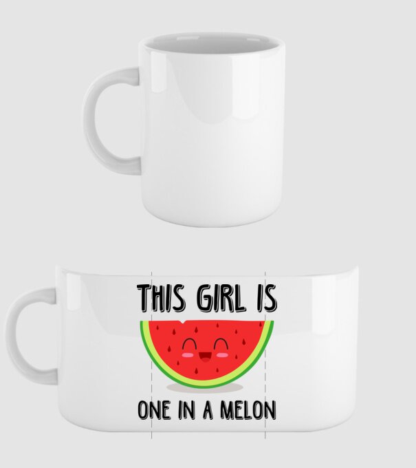 This girl is one in a melon model alb pe tricou