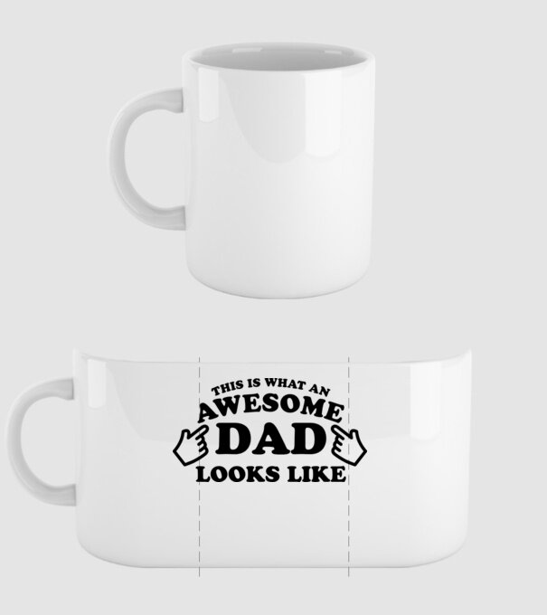 This is how an awesome Dad looks like model alb pe tricou