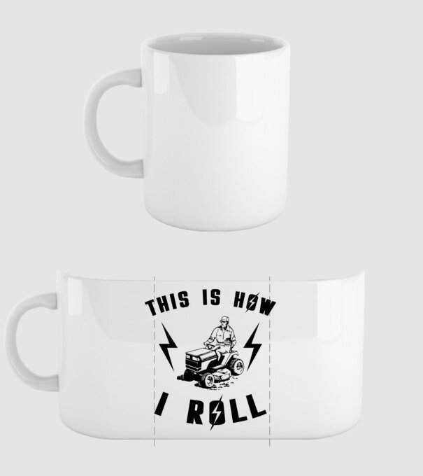 This is how i roll model alb pe tricou