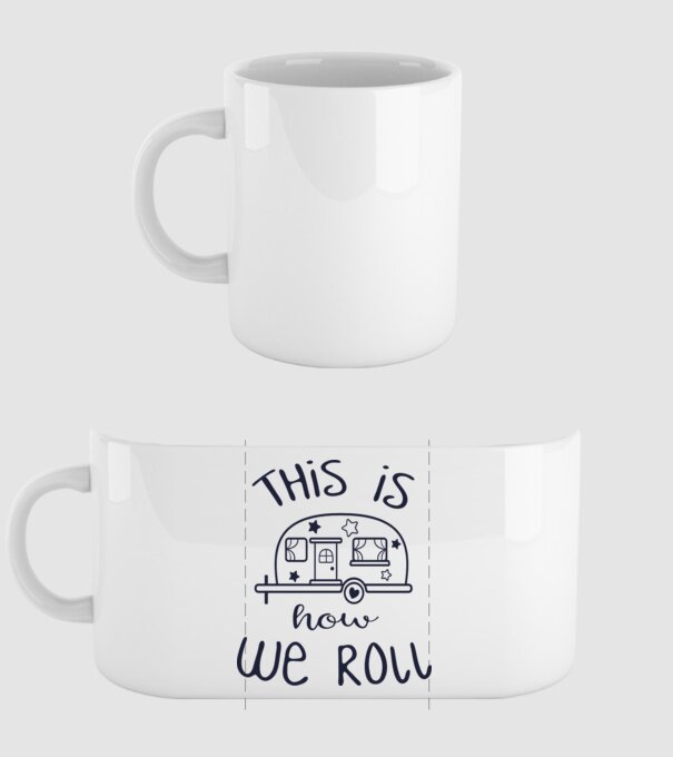 This is how we roll model alb pe tricou