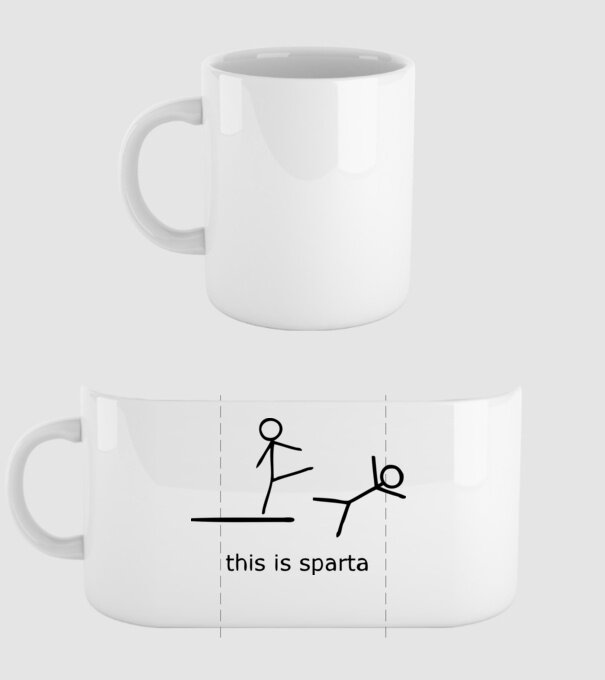 this is sparta model alb pe tricou