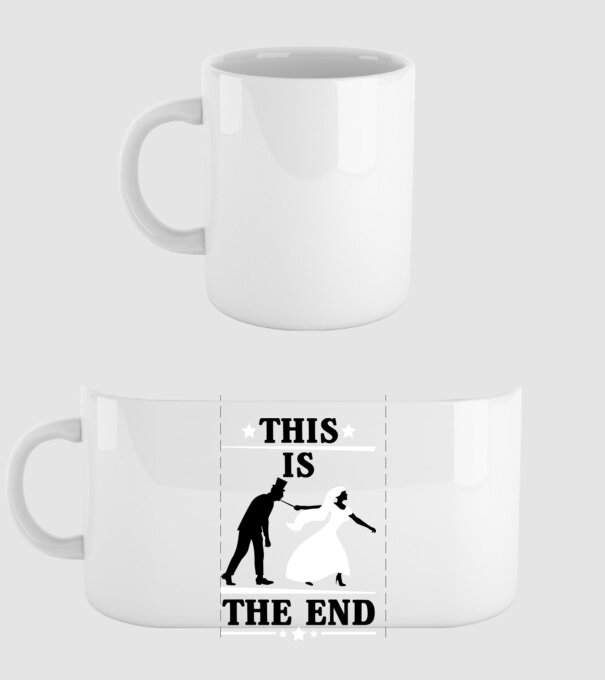 this is the end model alb pe tricou
