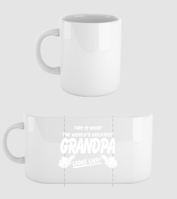 This is what the worlds greatest grandpa model alb pe tricou