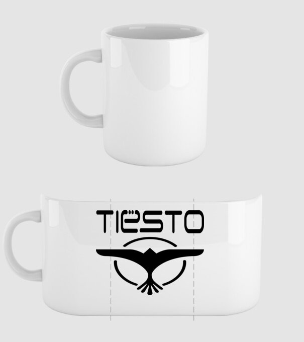 Tiesto logo model alb pe tricou