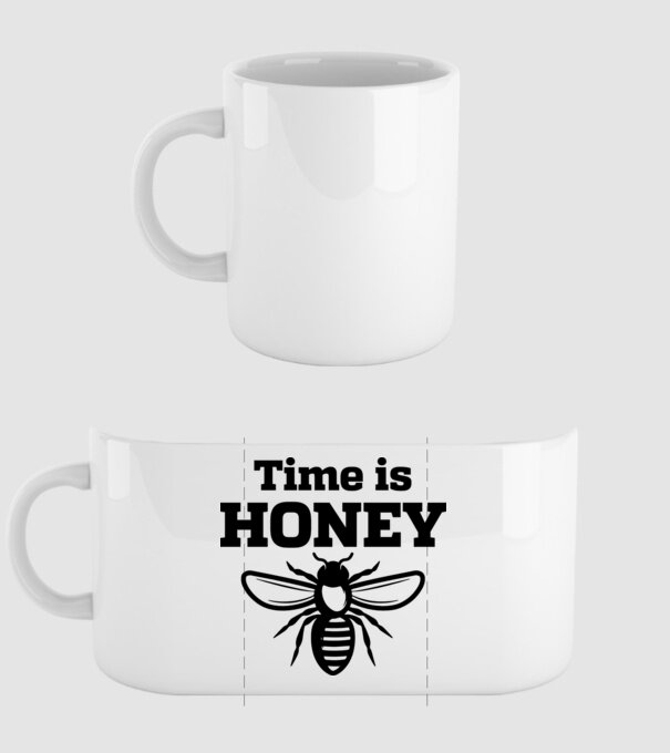 Time is honey model alb pe tricou