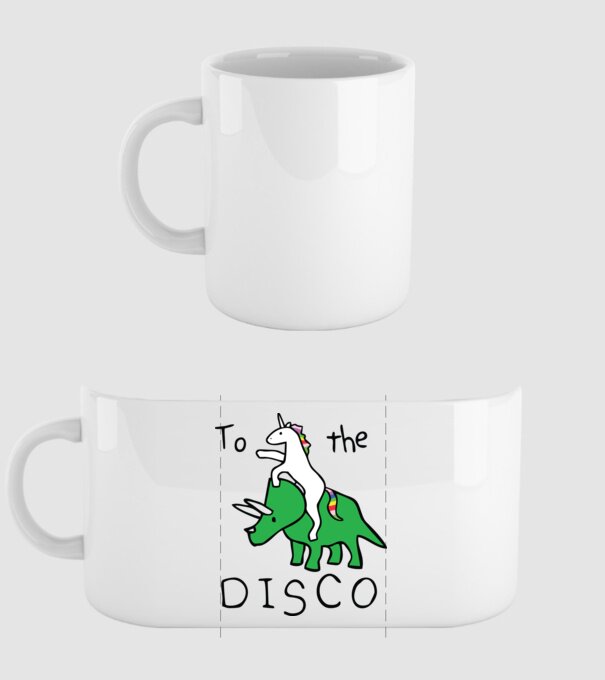 To the disco! model alb pe tricou