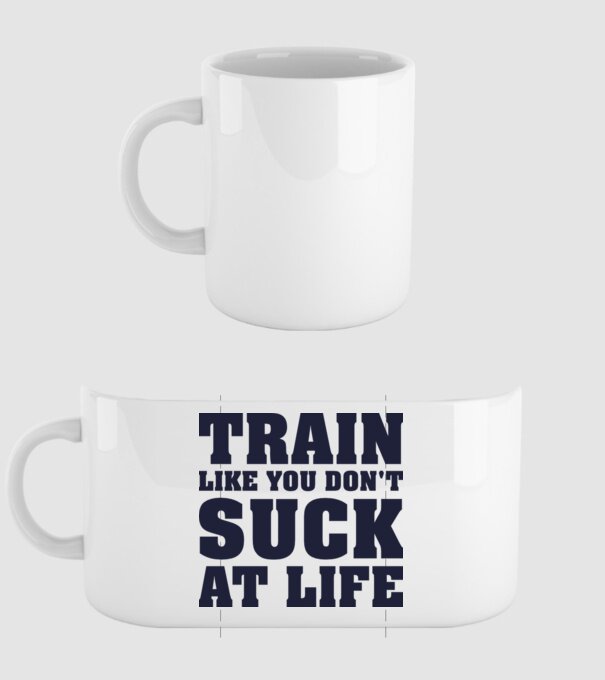 Train like you dont suck at life model alb pe tricou
