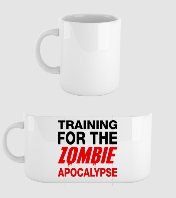 training for the zombie apocalypse model alb pe tricou