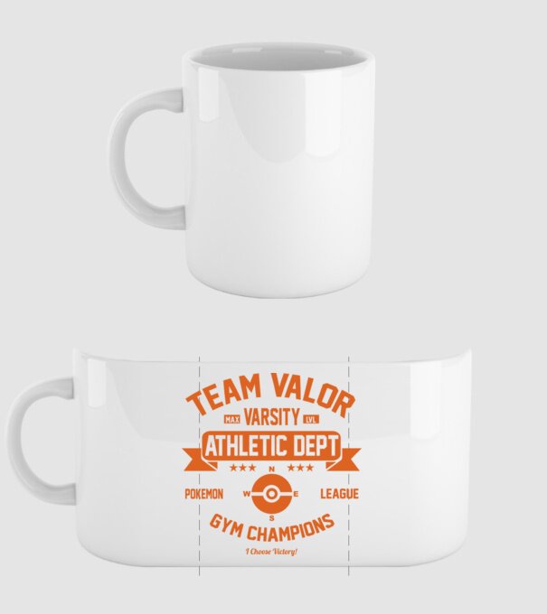 Valor champions model alb pe tricou