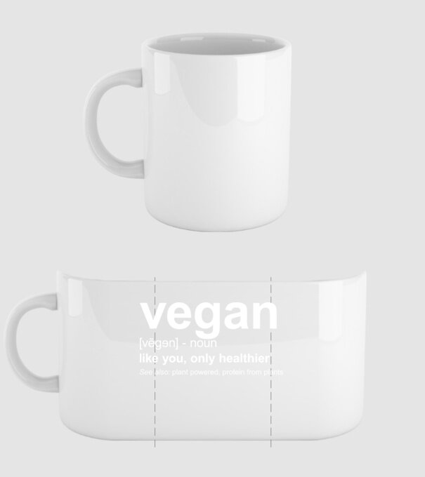 Vegan definition model alb pe tricou