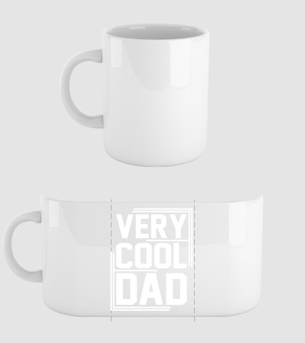 Very Cool Dad model alb pe tricou