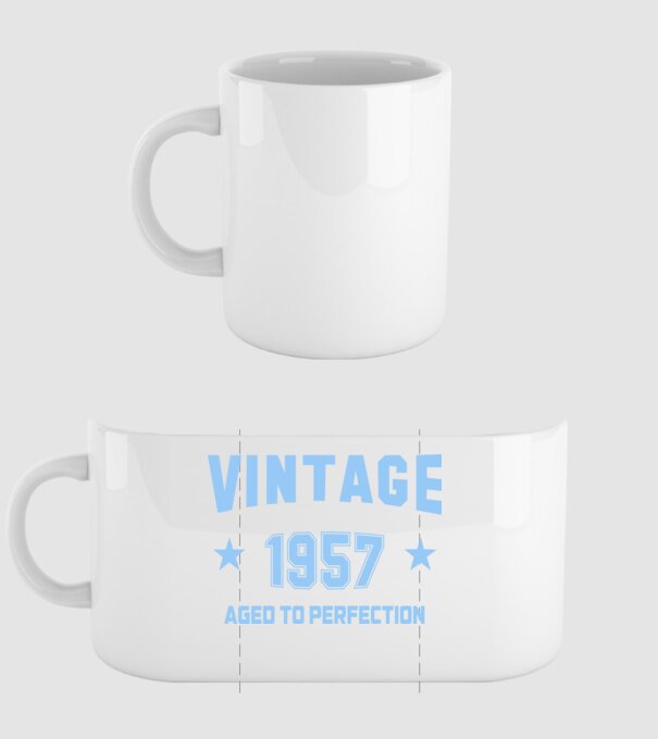 Vintage - 1957 model alb pe tricou