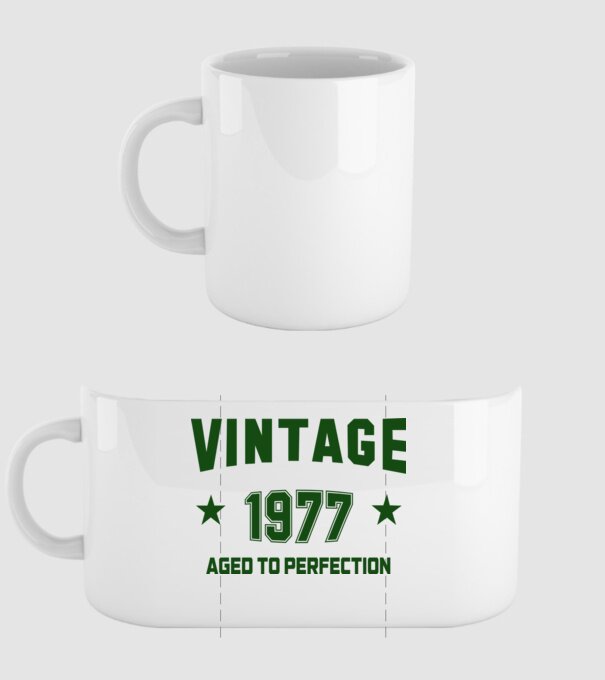 Vintage - 1977 model alb pe tricou