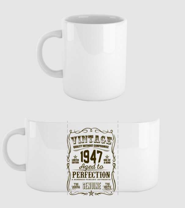Vintage Perfection - 1947 model alb pe tricou