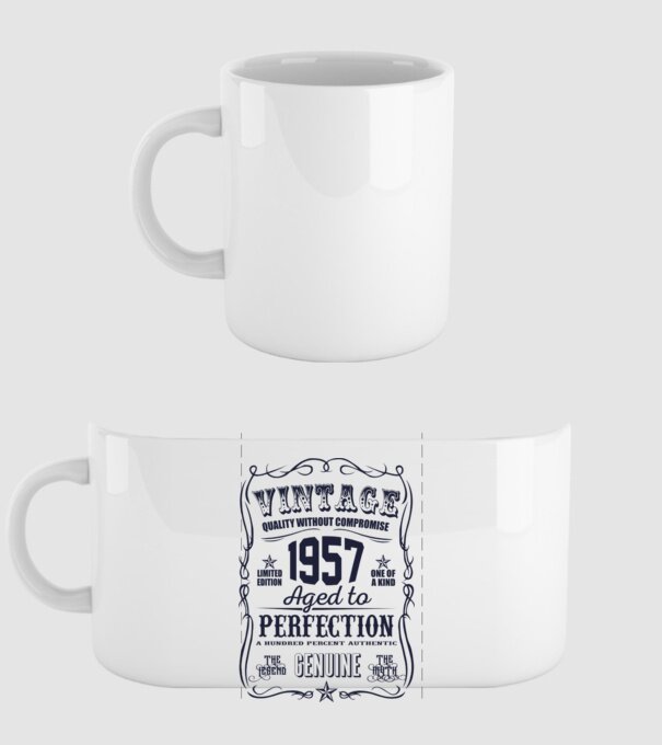 Vintage Perfection - 1957 model alb pe tricou