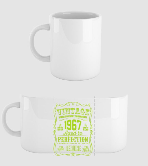 Vintage Perfection - 1967 model alb pe tricou
