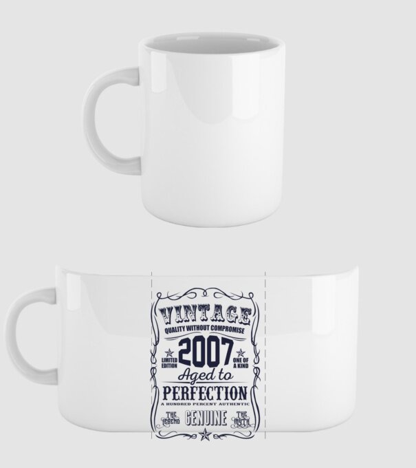 Vintage Perfection - 2007 model alb pe tricou