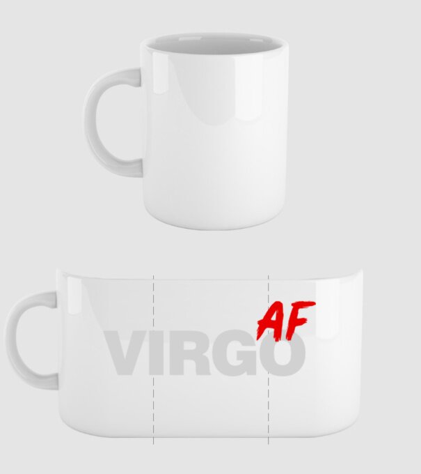 VIRGO as fuck model alb pe tricou