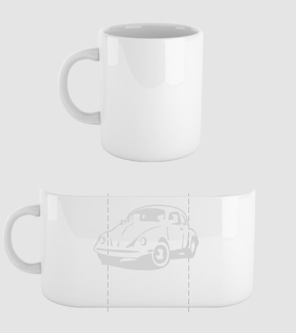 vw beetle model alb pe tricou