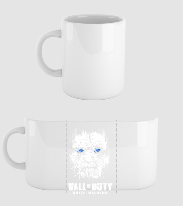 Wall Of Duty model alb pe tricou