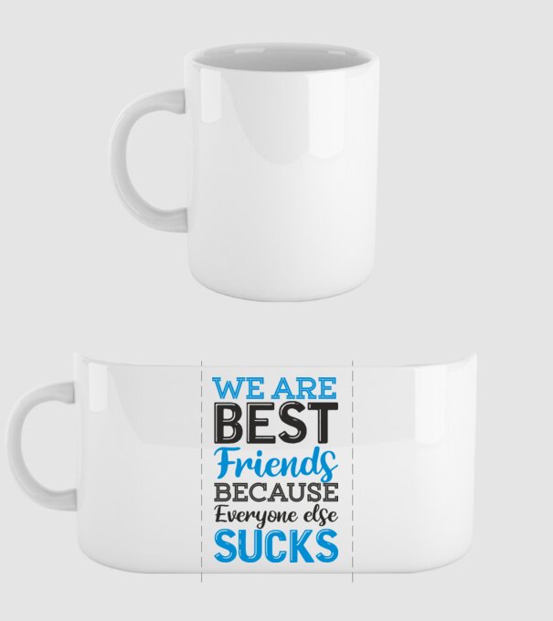 We Are best friends because everyone else sucks model alb pe tricou