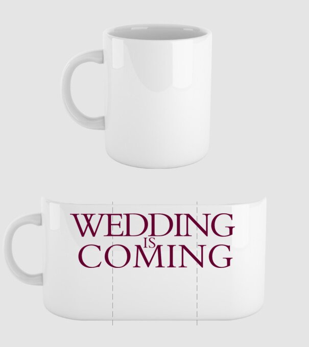 Wedding is coming model alb pe tricou