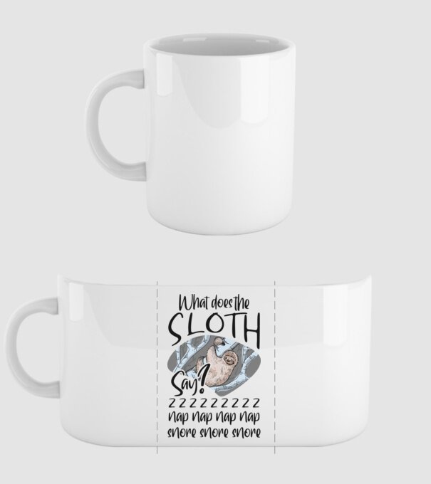 What does the sloth say model alb pe tricou