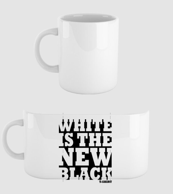 White is the new black model alb pe tricou