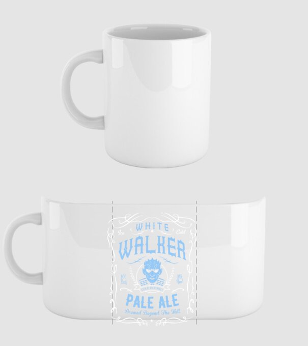 White Walker Pale Ale model alb pe tricou