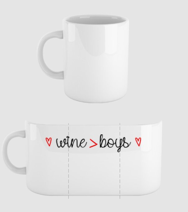 Wine and boys model alb pe tricou