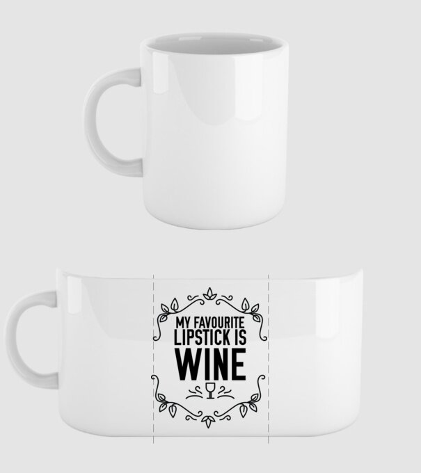 Wine tasting team Favourite lipsitck is wine model alb pe tricou