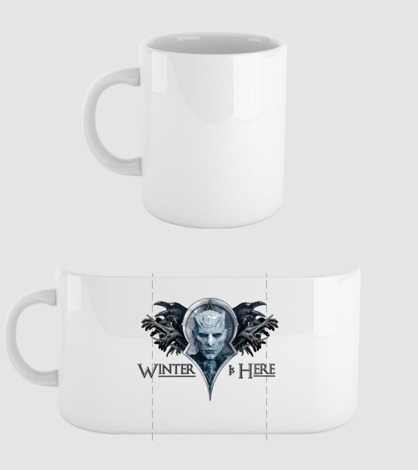 Winter is Here model alb pe tricou